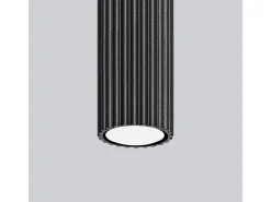 New Sollux Lighting Lámpara de techo Gloow minimalista de aluminio - 1 fuentes luminosas 3000K - L.6,5 x A.40 cm - Negro