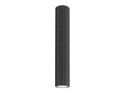 New Sollux Lighting Lámpara de techo Gloow minimalista de aluminio - 1 fuentes luminosas 3000K - L.6,5 x A.40 cm - Negro