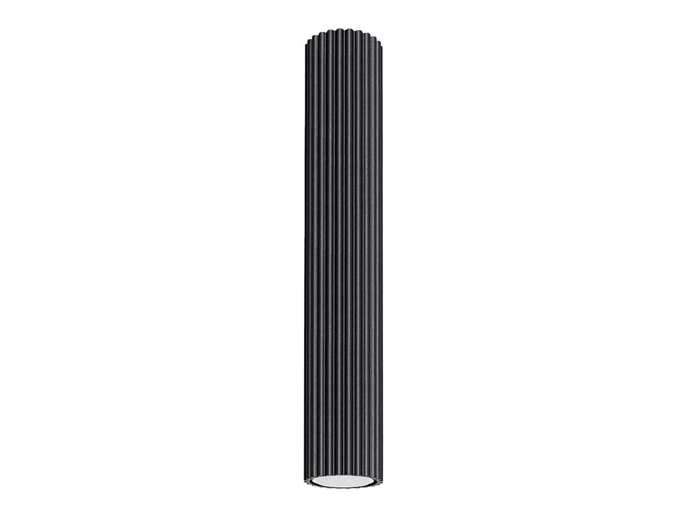 New Sollux Lighting Lámpara de techo Gloow minimalista de aluminio - 1 fuentes luminosas 3000K - L.6,5 x A.40 cm - Negro