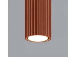 Clearance Sollux Lighting Lámpara de techo Gloow minimalista de aluminio - 1 fuentes luminosas 3000K - L.6,5 x A.40 cm - ocre Rojo
