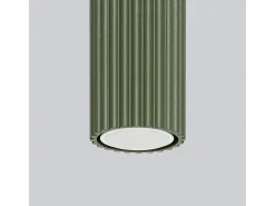 Sollux Lighting Plafón-Lámpara de techo Gloow minimalista de aluminio - 1 fuentes luminosas 3000K - L.6,5 x A.30 cm - oliva Verde