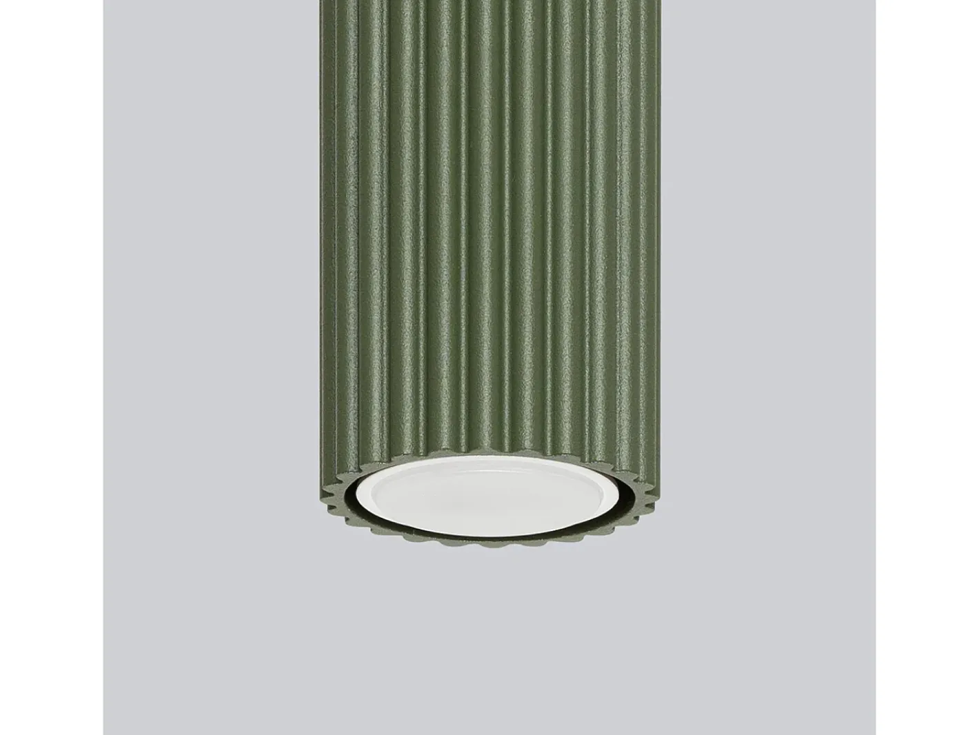 Sollux Lighting Plafón-Lámpara de techo Gloow minimalista de aluminio - 1 fuentes luminosas 3000K - L.6,5 x A.30 cm - oliva Verde