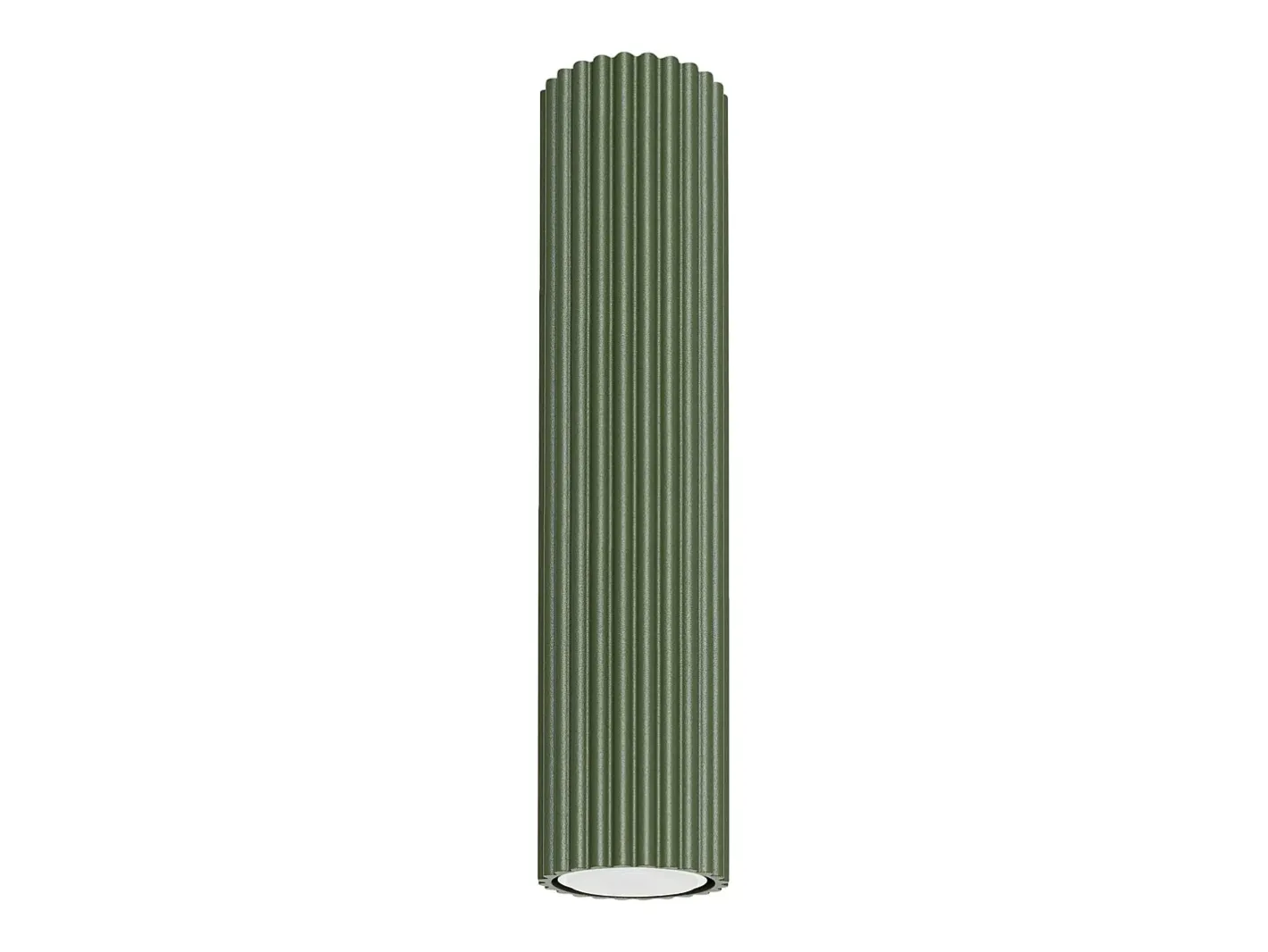 Sollux Lighting Plafón-Lámpara de techo Gloow minimalista de aluminio - 1 fuentes luminosas 3000K - L.6,5 x A.30 cm - oliva Verde