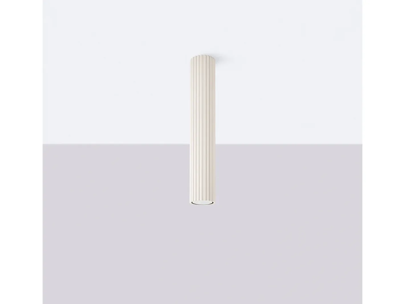 Sollux Lighting Lámpara de techo Gloow minimalista de aluminio - 1 fuentes luminosas 3000K - L.6,5 x A.40 cm - Beige New