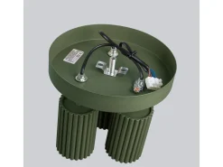 Hot Sollux Lighting Lámpara de techo Gloow minimalista de aluminio - 3 fuentes luminosas 3000K - L.19,5 x A.18 cm - oliva Verde