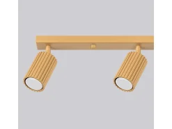 Sollux Lighting Plafón-Lámpara de techo Gloow minimalista de aluminio - 4 fuentes luminosas 3000K - L.81 x A.16,5 cm - Dorado