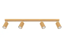 Sollux Lighting Plafón-Lámpara de techo Gloow minimalista de aluminio - 4 fuentes luminosas 3000K - L.81 x A.16,5 cm - Dorado