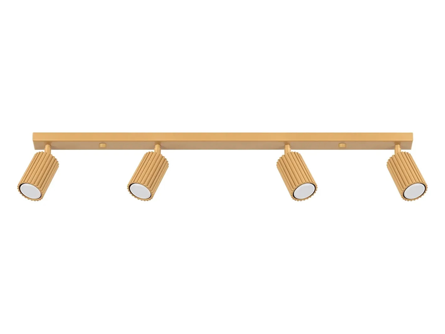 Sollux Lighting Plafón-Lámpara de techo Gloow minimalista de aluminio - 4 fuentes luminosas 3000K - L.81 x A.16,5 cm - Dorado