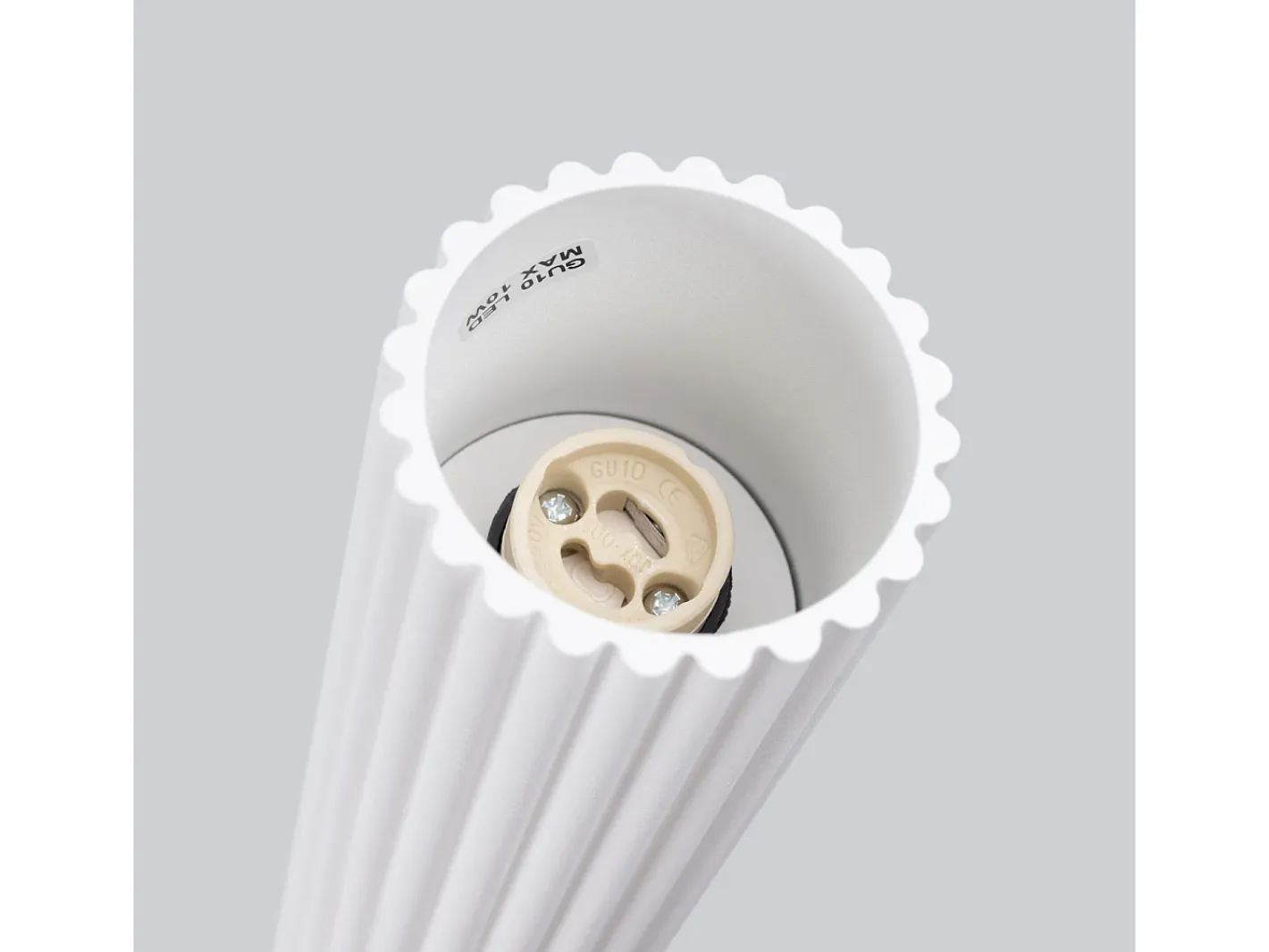 Sollux Lighting Plafón-Lámpara de techo Gloow minimalista de aluminio - 1 fuentes luminosas 3000K - L.6,5 x A.10 cm - Blanco