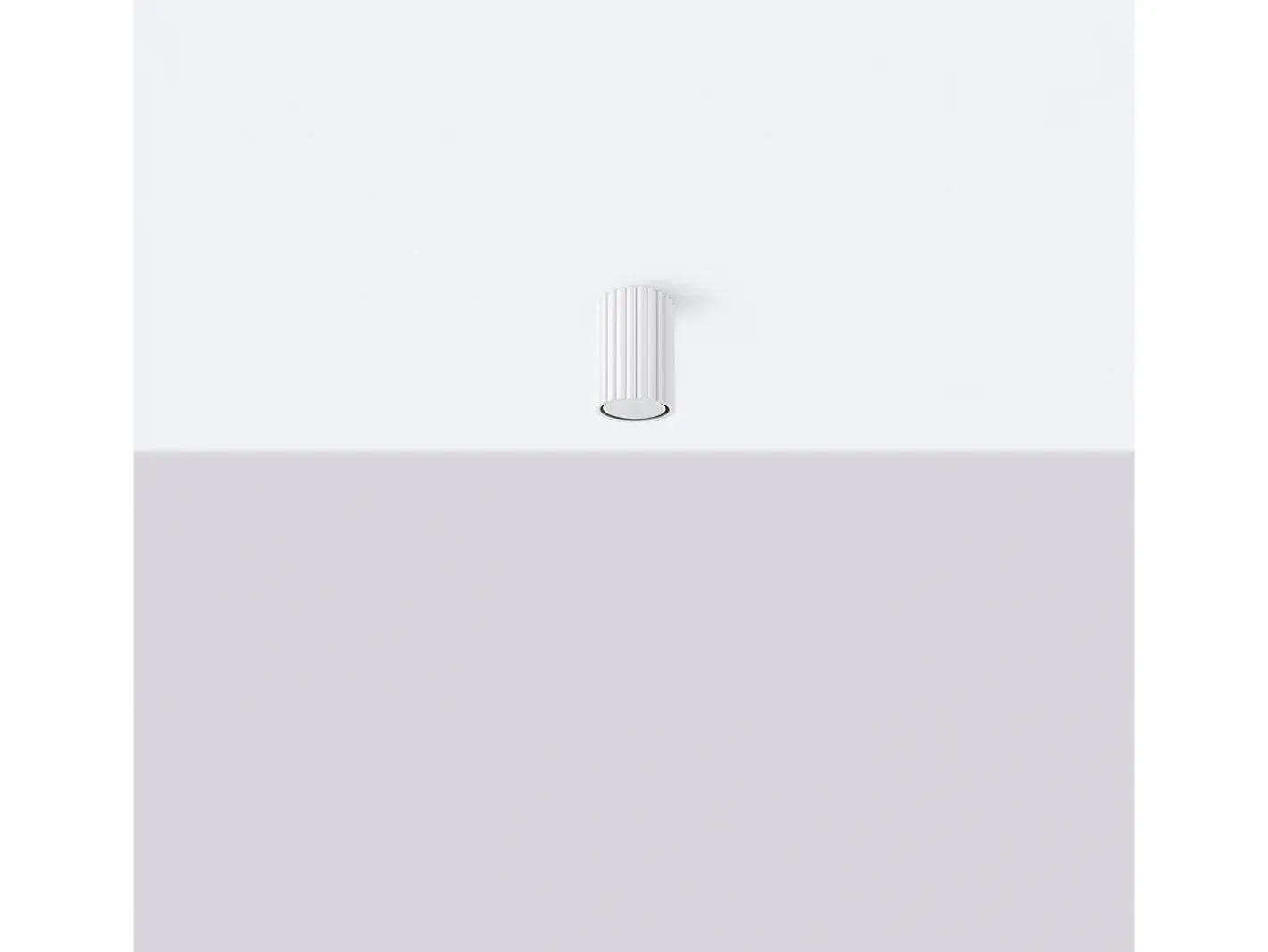 Sollux Lighting Plafón-Lámpara de techo Gloow minimalista de aluminio - 1 fuentes luminosas 3000K - L.6,5 x A.10 cm - Blanco