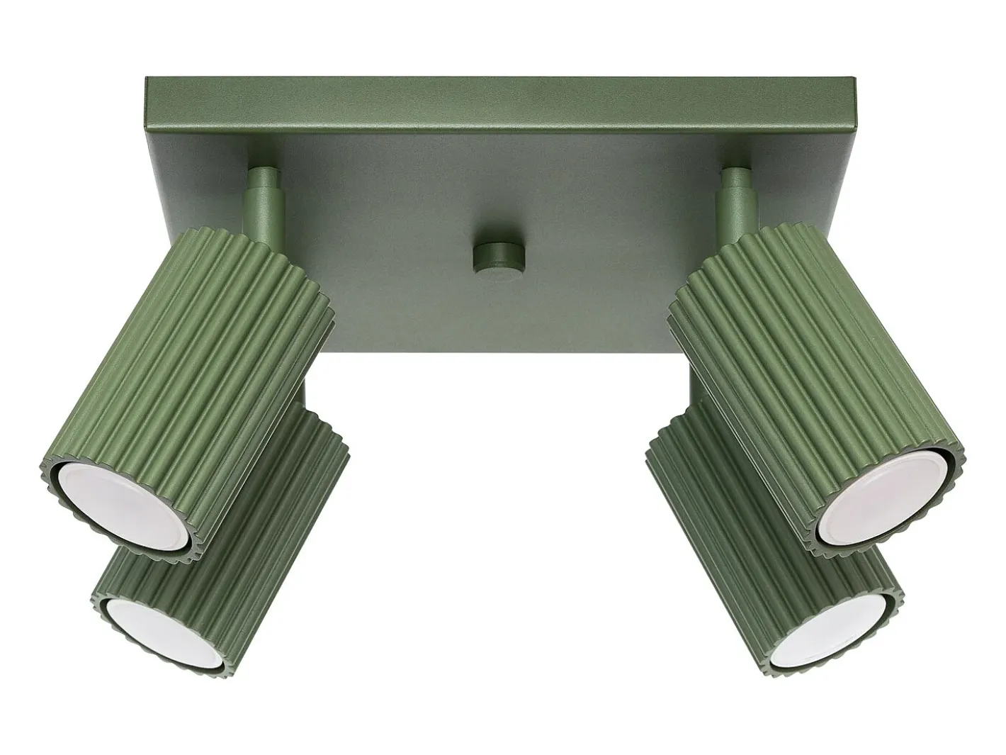 Online Sollux Lighting Lámpara de techo Gloow minimalista de aluminio - 4 fuentes luminosas 4000K - L.25 x A.16,5 cm - oliva Verde