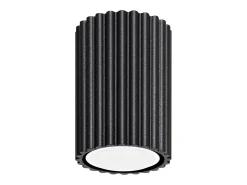 Best Sollux Lighting Lámpara de techo Gloow minimalista de aluminio - 1 fuentes luminosas 3000K - L.6,5 x A.10 cm - Negro