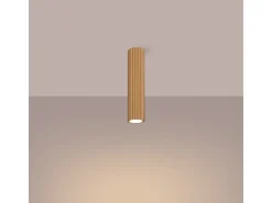 Sollux Lighting Lámpara de techo Gloow minimalista de aluminio - 1 fuentes luminosas 4000K - L.6,5 x A.30 cm - Dorado