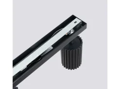 Hot Sollux Lighting Lámpara de techo Gloow minimalista de aluminio - 3 fuentes luminosas 4000K - L.45 x A.16,5 cm - Negro