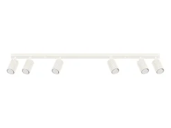 Clearance Sollux Lighting Lámpara de techo Gloow minimalista de aluminio - 6 fuentes luminosas 3000K - L.117 x A.16,5 cm - Beige
