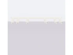 Clearance Sollux Lighting Lámpara de techo Gloow minimalista de aluminio - 6 fuentes luminosas 3000K - L.117 x A.16,5 cm - Beige