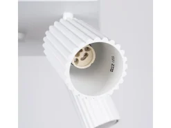Sollux Lighting Plafón-Lámpara de techo Gloow minimalista de aluminio - 4 fuentes luminosas 4000K - L.25 x A.16,5 cm - Blanco