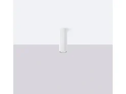 Sollux Lighting Plafón-Lámpara de techo Gloow minimalista de aluminio - 1 fuentes luminosas 3000K - L.6,5 x A.20 cm - Blanco