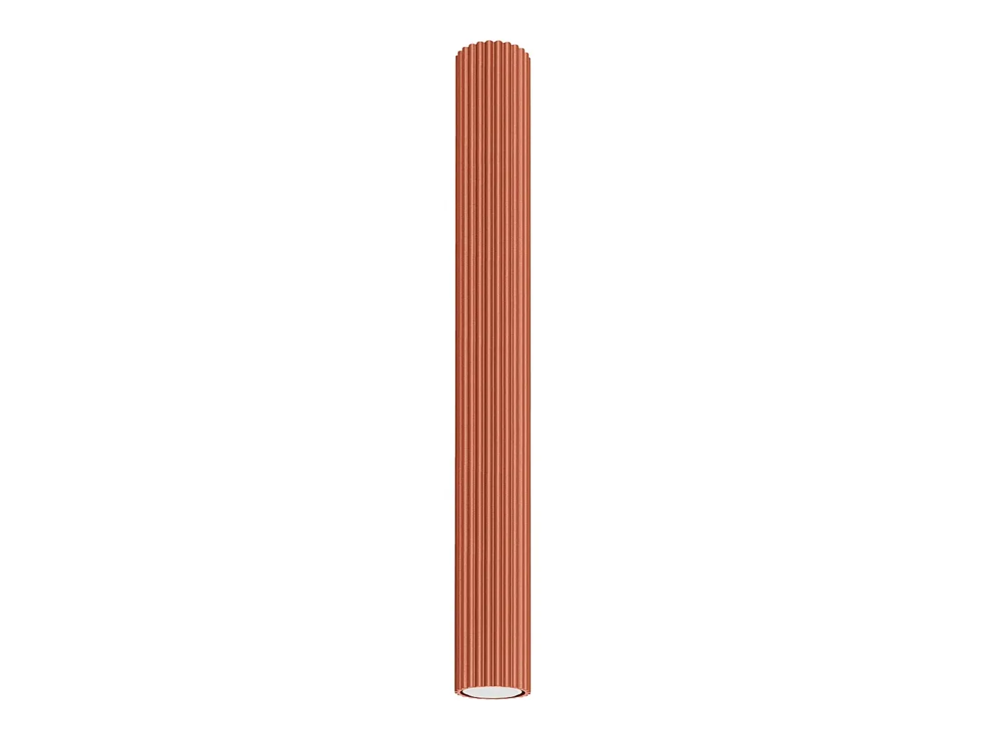 Sollux Lighting Plafón-Lámpara de techo Gloow minimalista de aluminio - 1 fuentes luminosas 4000K - L.6,5 x A.60 cm - ocre Rojo