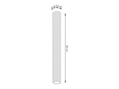 Sollux Lighting Plafón-Lámpara de techo Gloow minimalista de aluminio - 1 fuentes luminosas 4000K - L.6,5 x A.60 cm - ocre Rojo