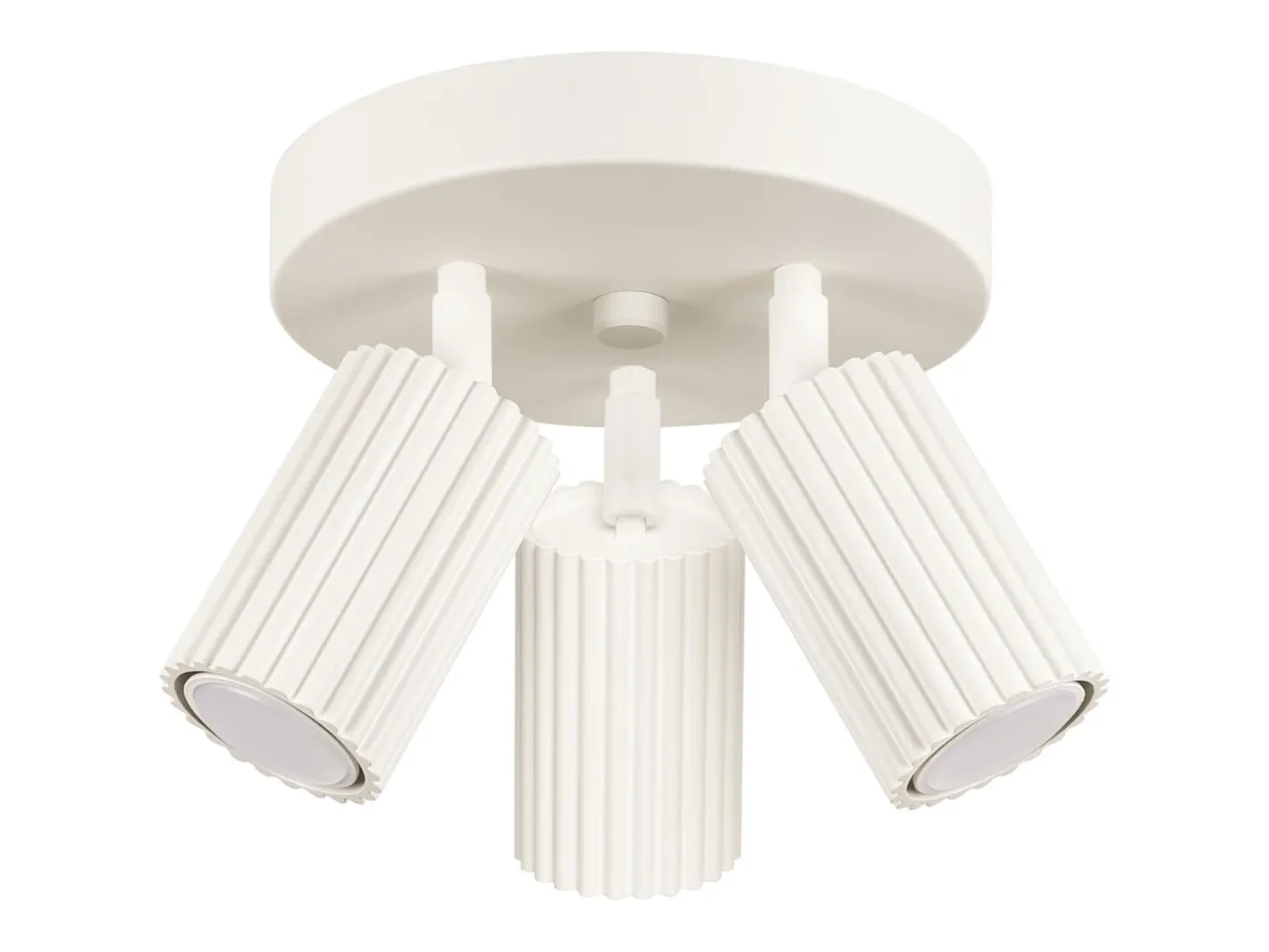 Sollux Lighting Lámpara de techo Gloow minimalista de aluminio - 3 fuentes luminosas 3000K - L.19,5 x A.18 cm - Beige Best