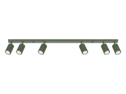 Sollux Lighting Lámpara de techo Gloow minimalista de aluminio - 6 fuentes luminosas 3000K - L.117 x A.16,5 cm - oliva Verde Sale