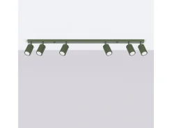 Sollux Lighting Lámpara de techo Gloow minimalista de aluminio - 6 fuentes luminosas 3000K - L.117 x A.16,5 cm - oliva Verde Sale