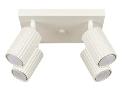 Discount Sollux Lighting Lámpara de techo Gloow minimalista de aluminio - 4 fuentes luminosas 3000K - L.25 x A.16,5 cm - Beige