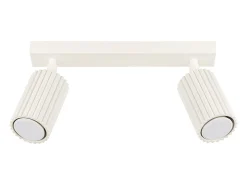 Sollux Lighting Plafón-Lámpara de techo Gloow minimalista de aluminio - 2 fuentes luminosas 3000K - L.30 x A.16,5 cm - Beige