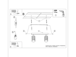 Sollux Lighting Plafón-Lámpara de techo Gloow minimalista de aluminio - 2 fuentes luminosas 3000K - L.30 x A.16,5 cm - Beige
