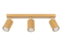 Sollux Lighting Lámpara de techo Gloow minimalista de aluminio - 3 fuentes luminosas 4000K - L.45 x A.16,5 cm - Dorado Best