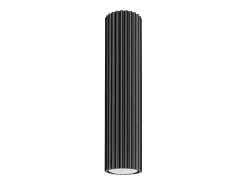 Sollux Lighting Plafón-Lámpara de techo Gloow minimalista de aluminio - 1 fuentes luminosas 4000K - L.6,5 x A.30 cm - Negro