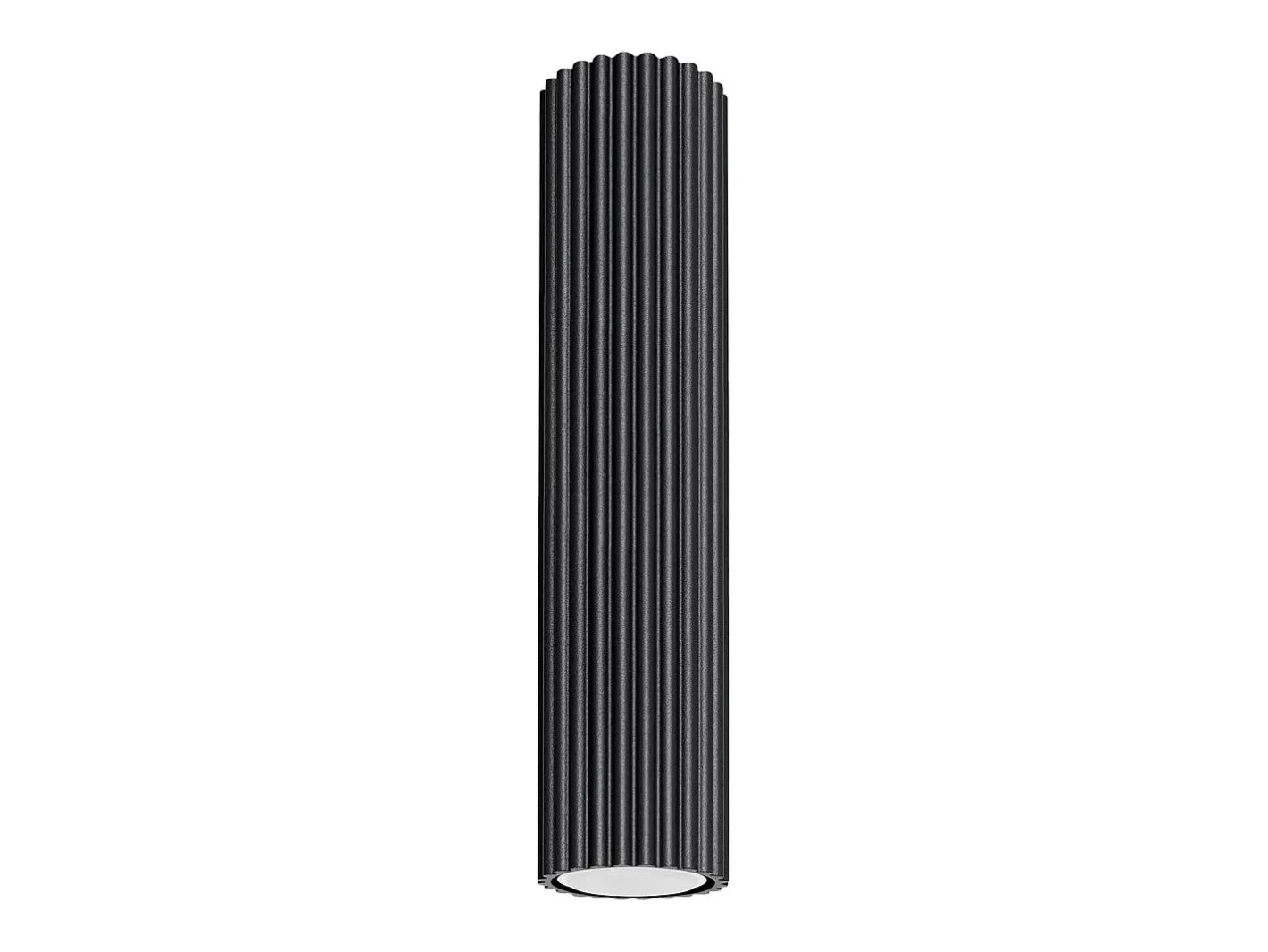 Sollux Lighting Plafón-Lámpara de techo Gloow minimalista de aluminio - 1 fuentes luminosas 4000K - L.6,5 x A.30 cm - Negro