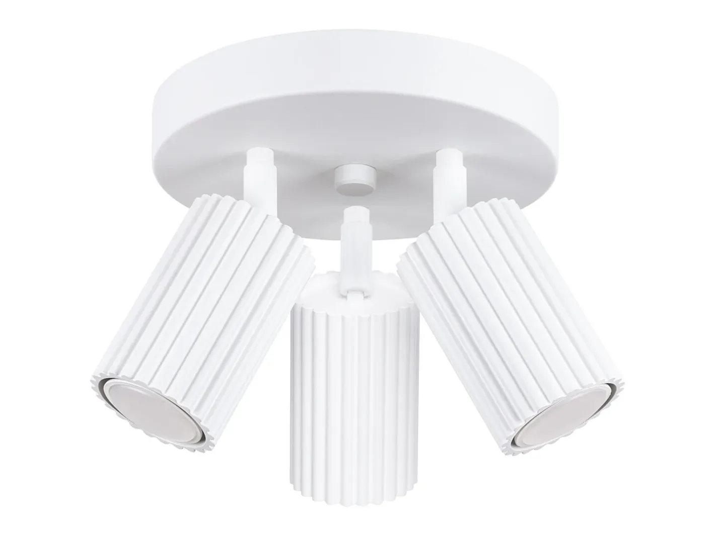Sale Sollux Lighting Lámpara de techo Gloow minimalista de aluminio - 3 fuentes luminosas 3000K - L.19,5 x A.18 cm - Blanco