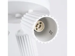 Sale Sollux Lighting Lámpara de techo Gloow minimalista de aluminio - 3 fuentes luminosas 3000K - L.19,5 x A.18 cm - Blanco
