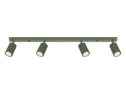 Hot Sollux Lighting Lámpara de techo Gloow minimalista de aluminio - 4 fuentes luminosas 3000K - L.81 x A.16,5 cm - oliva Verde