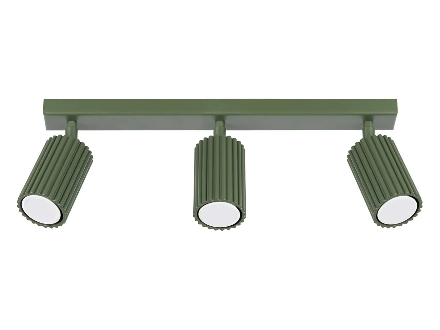 New Sollux Lighting Lámpara de techo Gloow minimalista de aluminio - 3 fuentes luminosas 4000K - L.45 x A.16,5 cm - oliva Verde