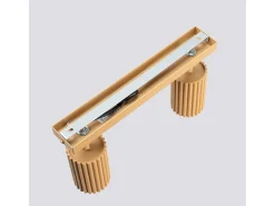 Sollux Lighting Lámpara de techo Gloow minimalista de aluminio - 2 fuentes luminosas 3000K - L.30 x A.16,5 cm - Dorado