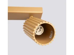 Sollux Lighting Lámpara de techo Gloow minimalista de aluminio - 2 fuentes luminosas 3000K - L.30 x A.16,5 cm - Dorado