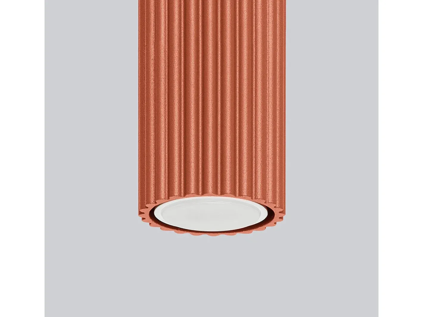 Sollux Lighting Plafón-Lámpara de techo Gloow minimalista de aluminio - 1 fuentes luminosas 3000K - L.6,5 x A.30 cm - ocre Rojo