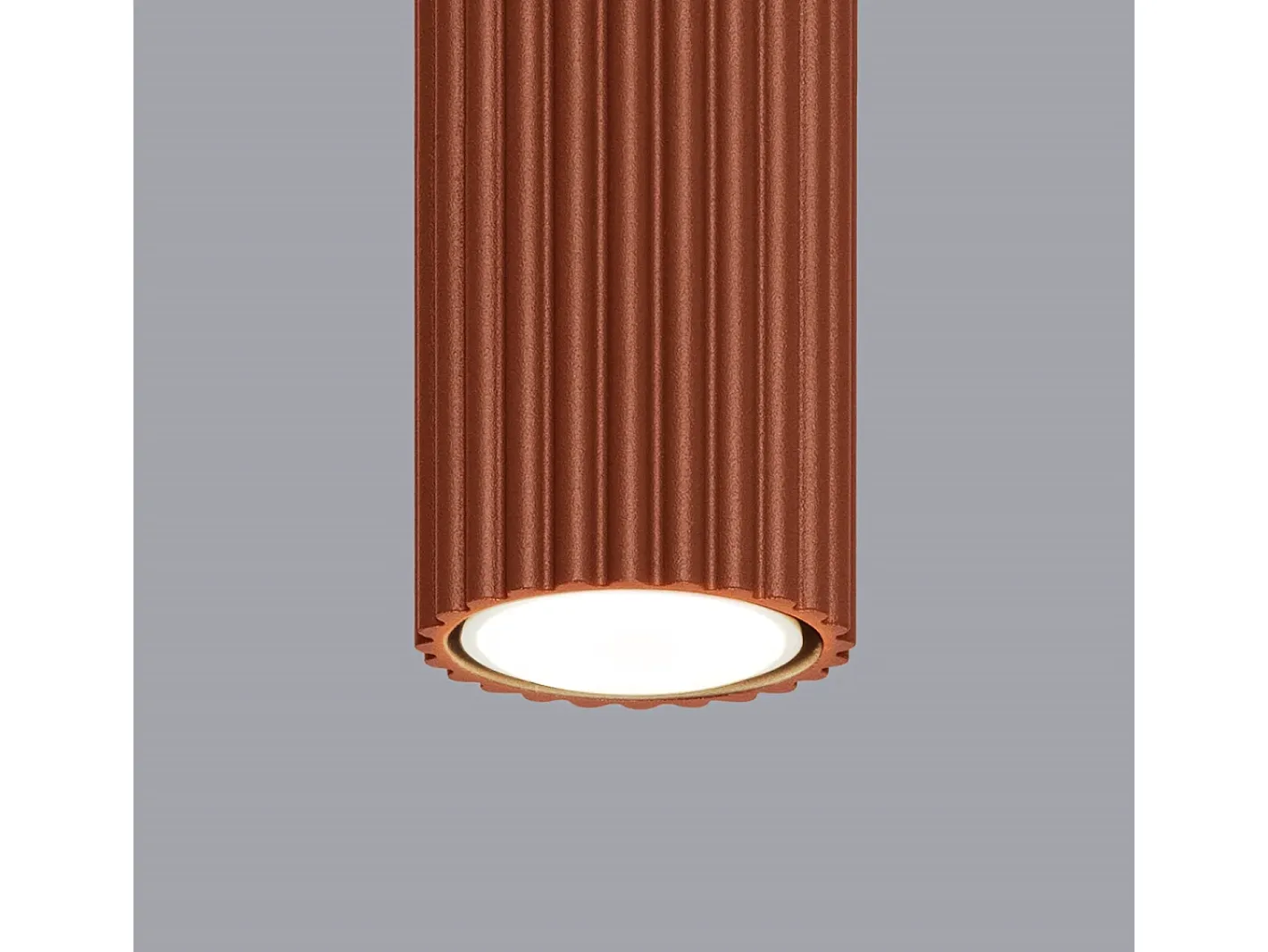 Sollux Lighting Plafón-Lámpara de techo Gloow minimalista de aluminio - 1 fuentes luminosas 3000K - L.6,5 x A.30 cm - ocre Rojo
