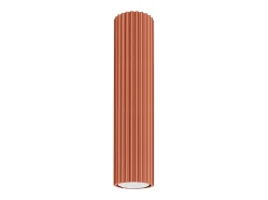 Sollux Lighting Plafón-Lámpara de techo Gloow minimalista de aluminio - 1 fuentes luminosas 3000K - L.6,5 x A.30 cm - ocre Rojo