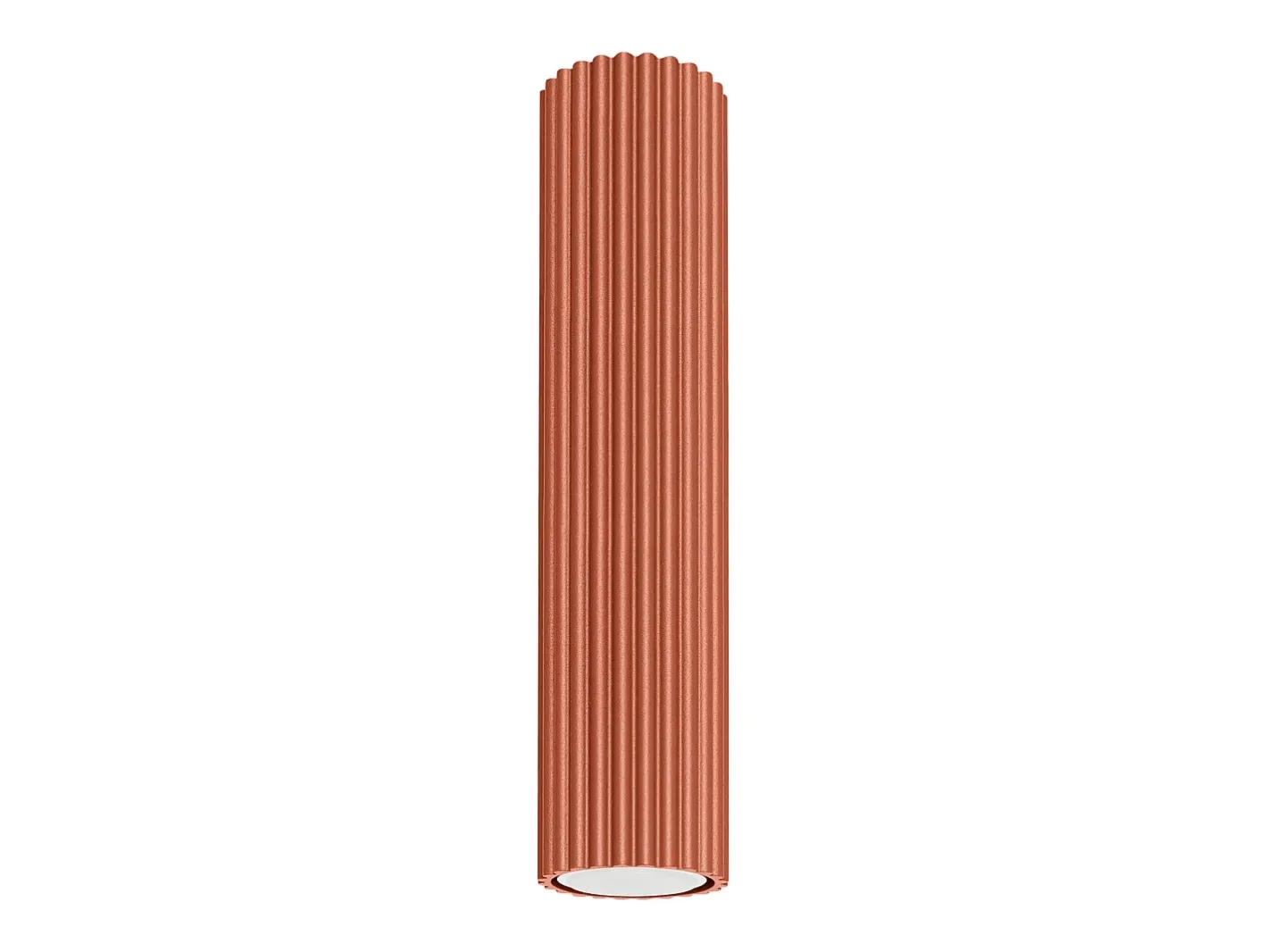 Sollux Lighting Plafón-Lámpara de techo Gloow minimalista de aluminio - 1 fuentes luminosas 3000K - L.6,5 x A.30 cm - ocre Rojo