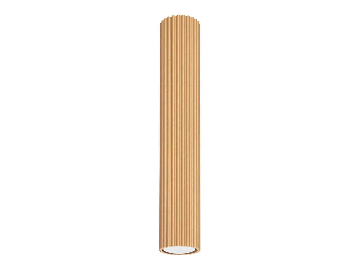 Sollux Lighting Plafón-Lámpara de techo Gloow minimalista de aluminio - 1 fuentes luminosas 3000K - L.6,5 x A.40 cm - Dorado
