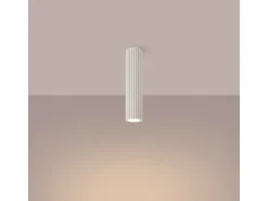 Sollux Lighting Plafón-Lámpara de techo Gloow minimalista de aluminio - 1 fuentes luminosas 4000K - L.6,5 x A.30 cm - Beige