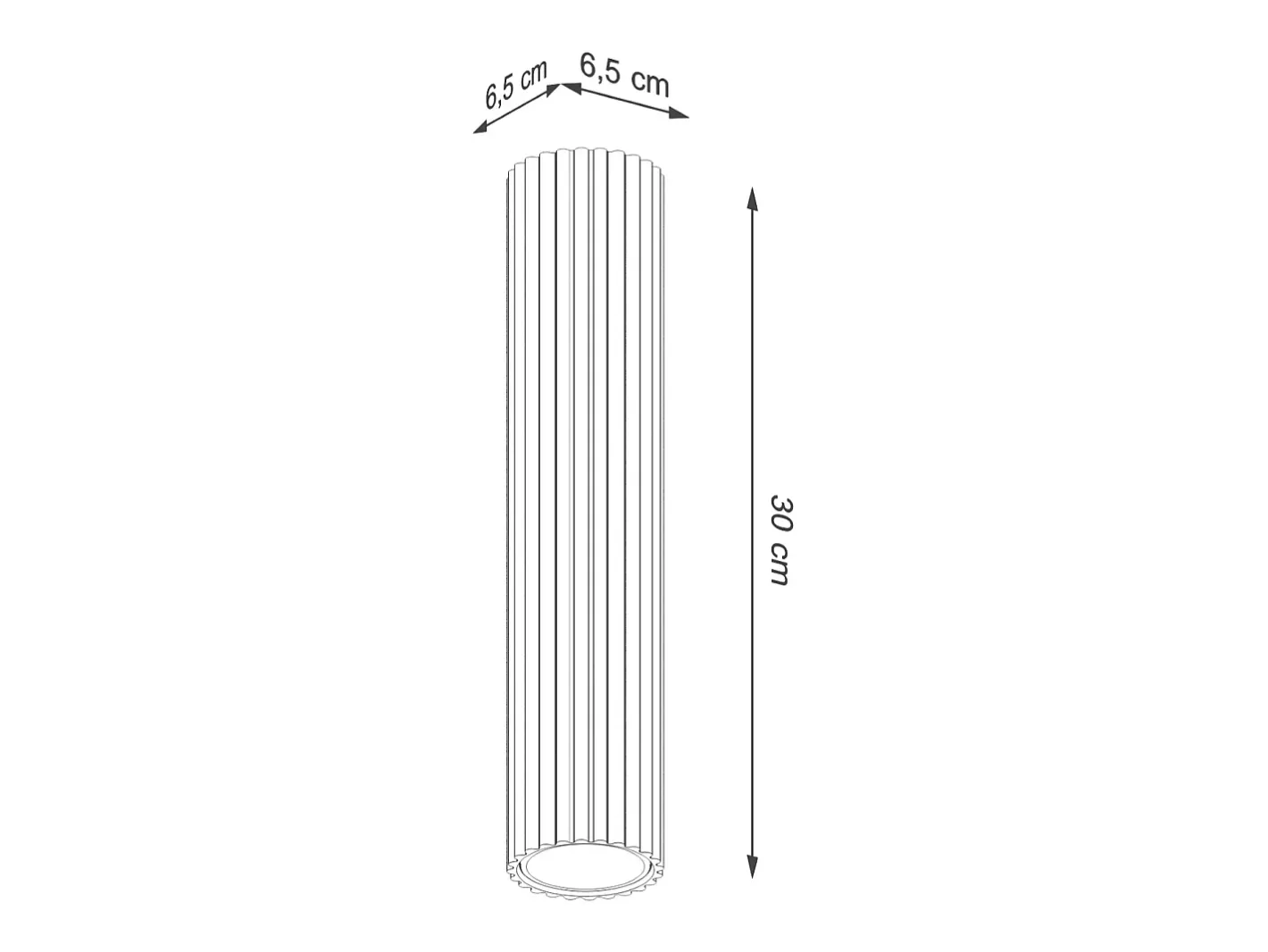 Sollux Lighting Plafón-Lámpara de techo Gloow minimalista de aluminio - 1 fuentes luminosas 4000K - L.6,5 x A.30 cm - Beige