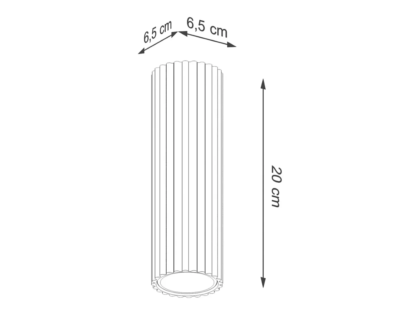 Sollux Lighting Lámpara de techo Gloow minimalista de aluminio - 1 fuentes luminosas 4000K - L.6,5 x A.20 cm - oliva Verde Clearance