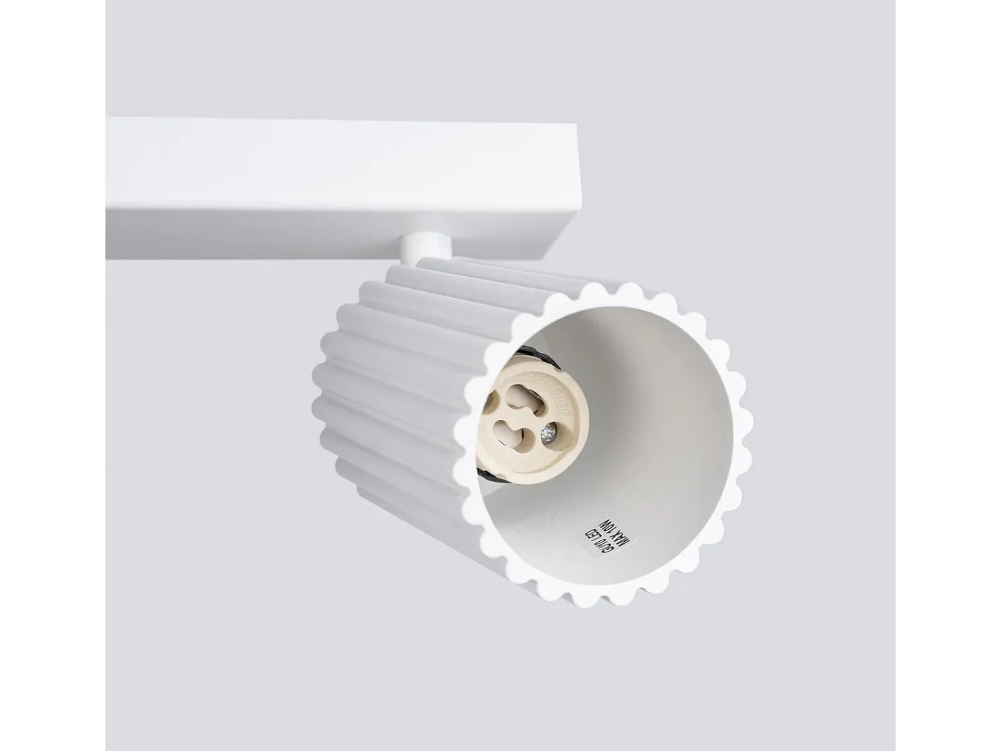 Sollux Lighting Plafón-Lámpara de techo Gloow minimalista de aluminio - 6 fuentes luminosas 4000K - L.117 x A.16,5 cm - Blanco