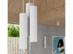 Sollux Lighting Plafón-Lámpara de techo Gloow minimalista de aluminio - 6 fuentes luminosas 4000K - L.117 x A.16,5 cm - Blanco