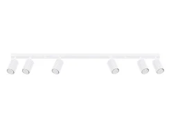 Sollux Lighting Plafón-Lámpara de techo Gloow minimalista de aluminio - 6 fuentes luminosas 4000K - L.117 x A.16,5 cm - Blanco